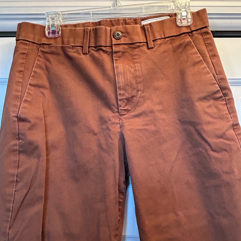 Men’s Gap Performance Chino Slim Fit 31x34 Rust Brown - Picture 2 of 4